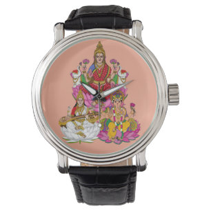 Pulsera Reloj de pared Lakshmi Saraswati Ganesha