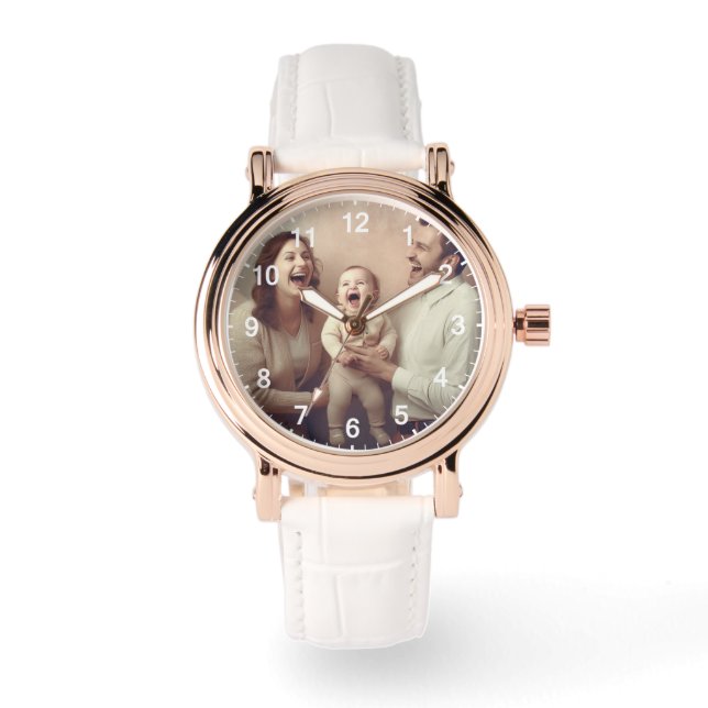 Pulsera Reloj de pared personalizado (Añadir su propia fot (Anverso)