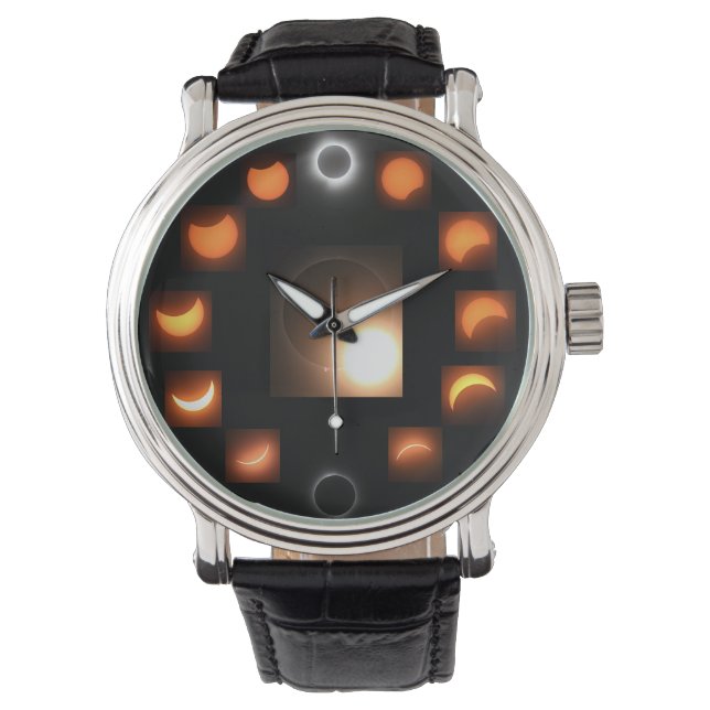 Pulsera Reloj de pared, reloj de marco redondo de madera n (Anverso)