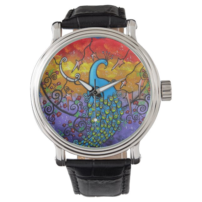 Pulsera Reloj de pavo real de encantamiento (Anverso)