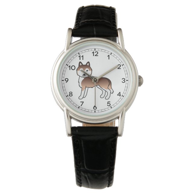 Pulsera Reloj de perro de dibujos animados lindo Husky Sib (Anverso)