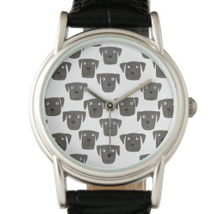 Pulsera Reloj de perro de recuperación de labrador negro 