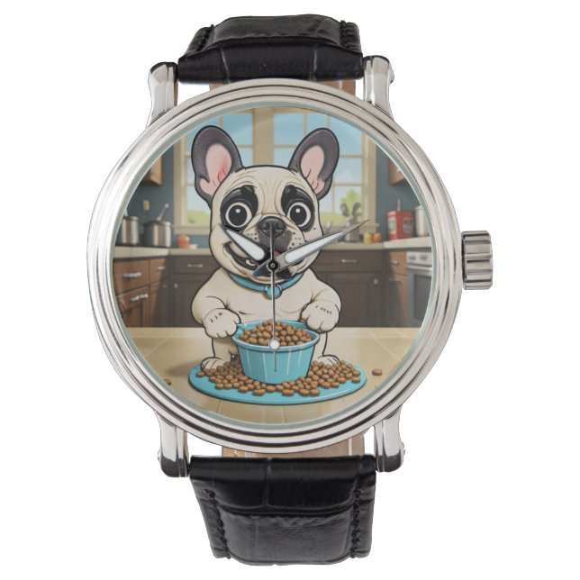 Pulsera Reloj de perro toro francés (Anverso)