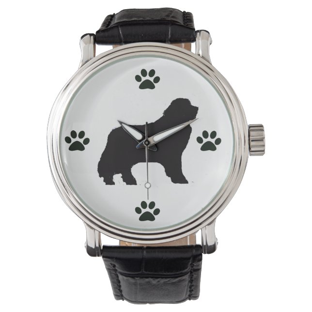 Pulsera Reloj de perros de Terranova (Anverso)