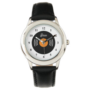 Pulsera reloj de personalizado con disco de música de vini