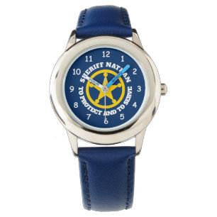 Pulsera reloj de personalizado con placa de la estrella de