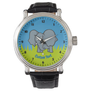 Pulsera Reloj de personalizado de elefantes grises