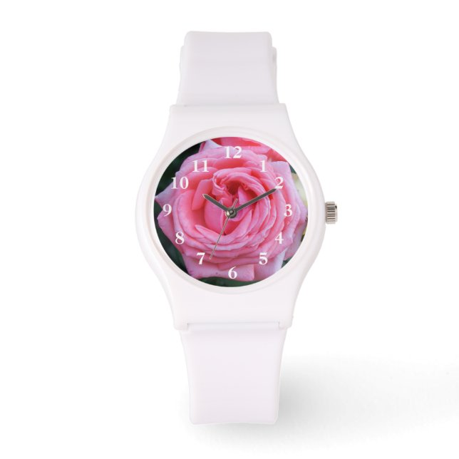 Pulsera Reloj de Petales Rosa Rosados (Anverso)