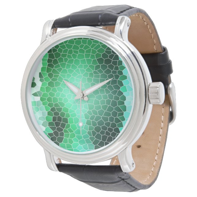 Pulsera Reloj de piel verde (Angular)