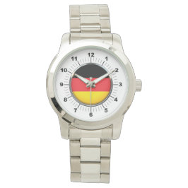 Pulsera Reloj de plata sobredimensionado de la bandera ale