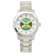 Reloj de plata sobredimensionado de la bandera de 