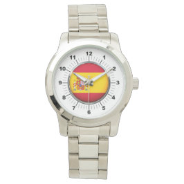 Pulsera Reloj de plata sobredimensionado de la bandera de 