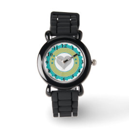Pulsera Reloj de Purpurina azul y plateado
