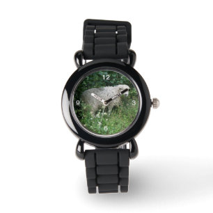 Pulsera Reloj de Purpurina de Comer de Ovejas Blancas Fluf