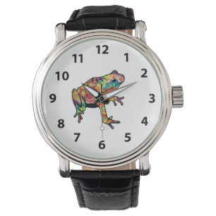 Pulsera Reloj de ranas psicodélicas