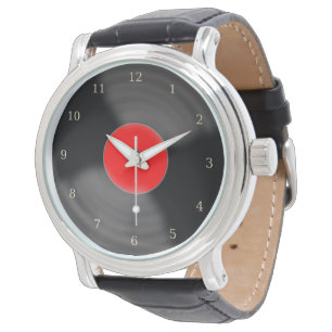 Pulsera Reloj de regalo de disco rojo retro