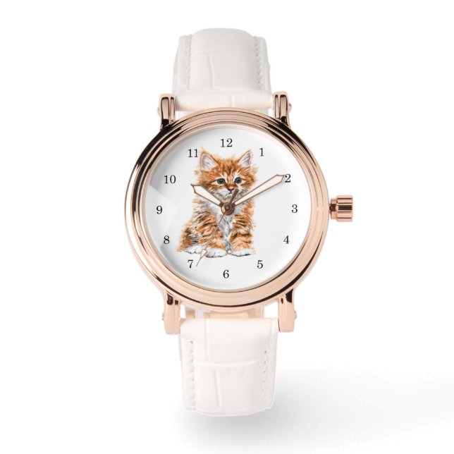 Pulsera Reloj de regalo de gatito dulce bebé gato (Anverso)