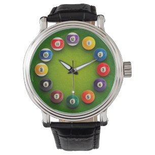 Pulsera Reloj de reloj de la novedad del billar de los
