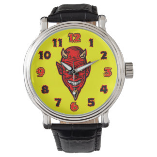 Pulsera Reloj de reloj del diablo rojo