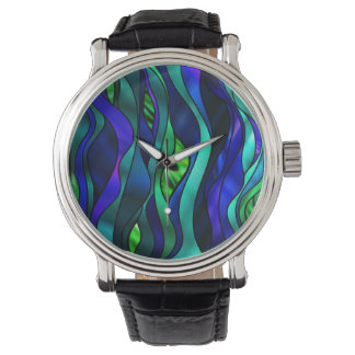 Pulsera Reloj de resumen de vidrio contenido