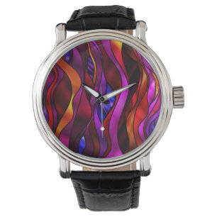 Pulsera Reloj de resumen de vidrio contenido