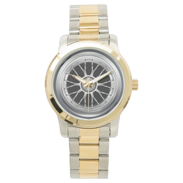 Pulsera Reloj de rueda de acero de neumáticos para coches (Anverso)