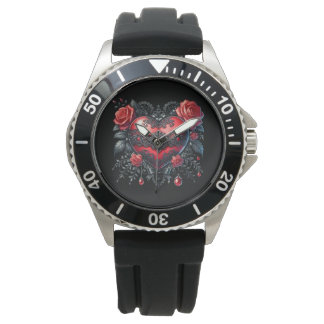 Pulsera Reloj de San Valentín Corazón Gótico
