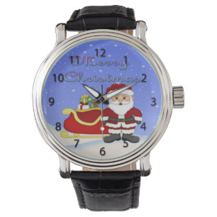 Pulsera Reloj de Santa de las Felices Navidad