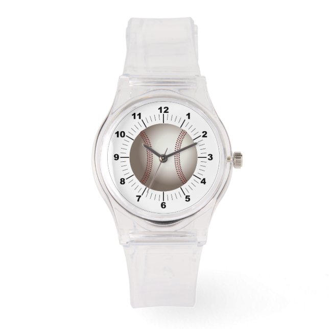 Pulsera Reloj de silicio rosa de la deportividad femenina  (Anverso)