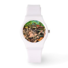 Pulsera reloj de silicona blanco