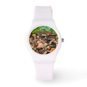 Pulsera reloj de silicona blanco