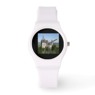Pulsera Reloj de silicona blanco para mujeres Castillo de 