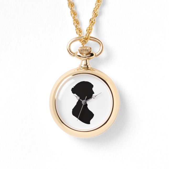Pulsera Reloj de Silueta de Jane Austen (Anverso)