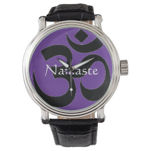 Pulsera Reloj de símbolo de Om y Namaste