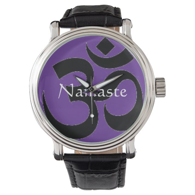 Pulsera Reloj de símbolos de tipo Namaste y Om (Anverso)
