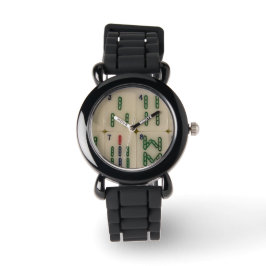 Pulsera Reloj de teja de bambú Mahjong