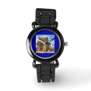 Pulsera Reloj de templo budista camboyano y cita famosa