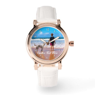 Pulsera Reloj de texto de foto personalizada Sus fotos fav