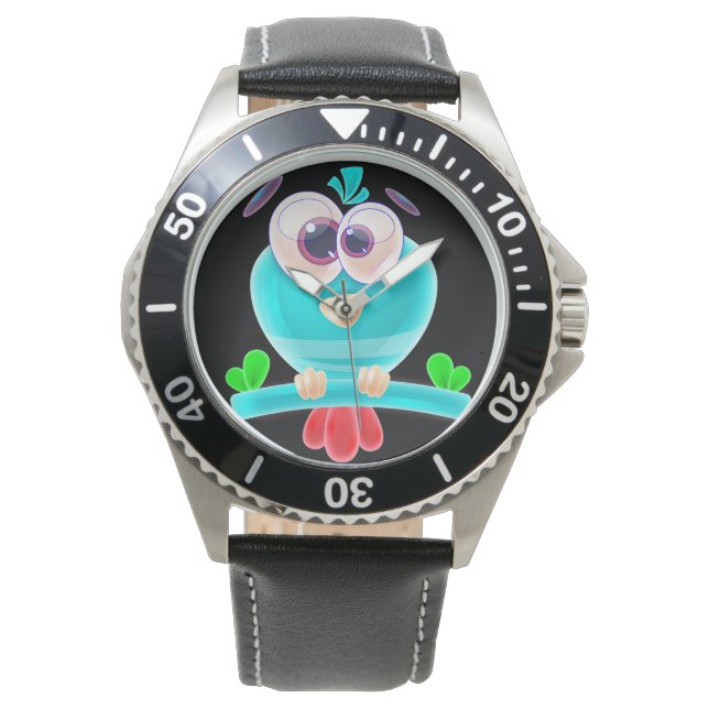 Pulsera Reloj de tiempo de pájaro funky (Anverso)
