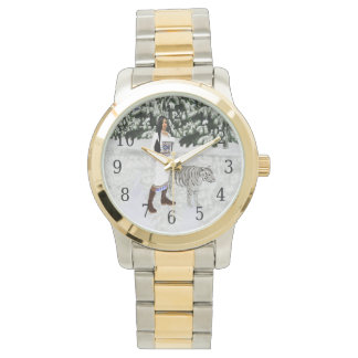 Pulsera Reloj de tigre blanco de nieve