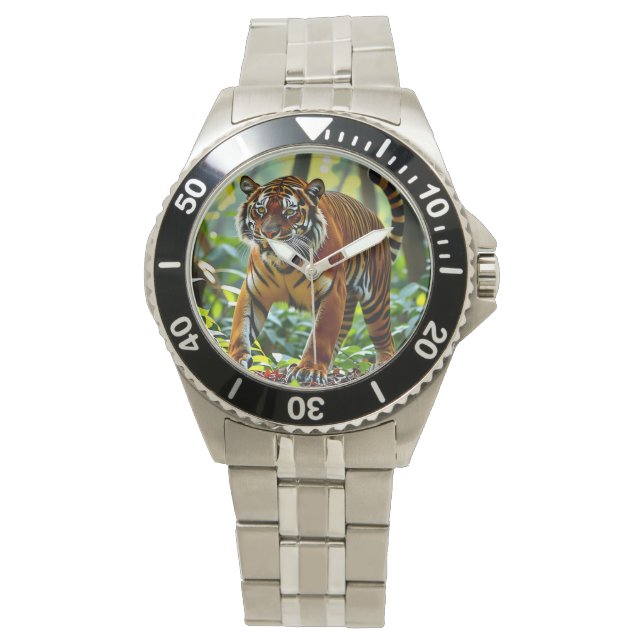 Pulsera reloj de tigre elegante (Anverso)