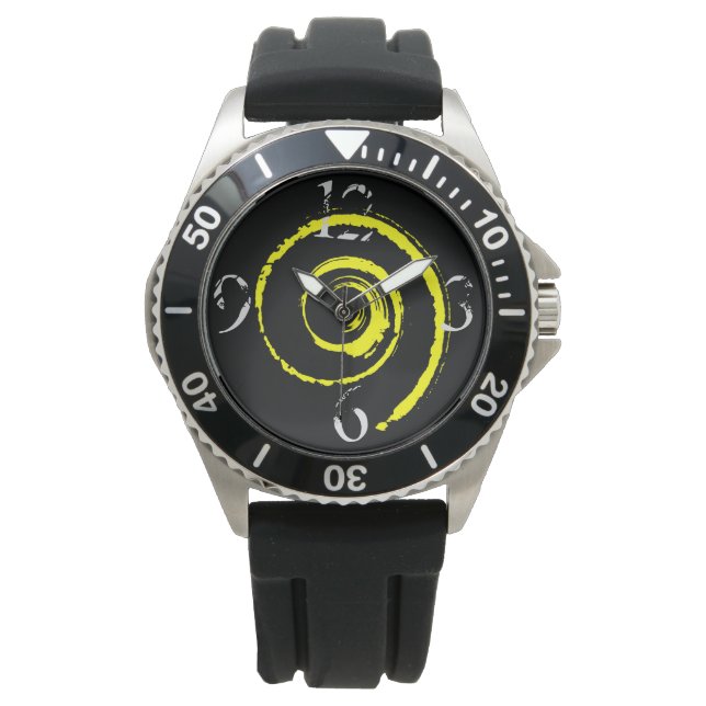 Pulsera Reloj de torbellino amarillo (Anverso)