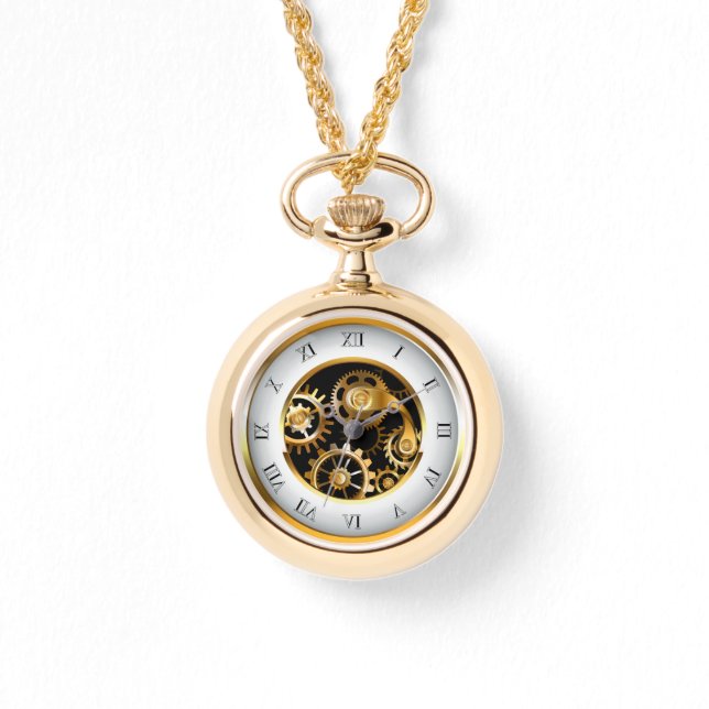 Pulsera Reloj de vapor con libélula mecánica (Anverso)