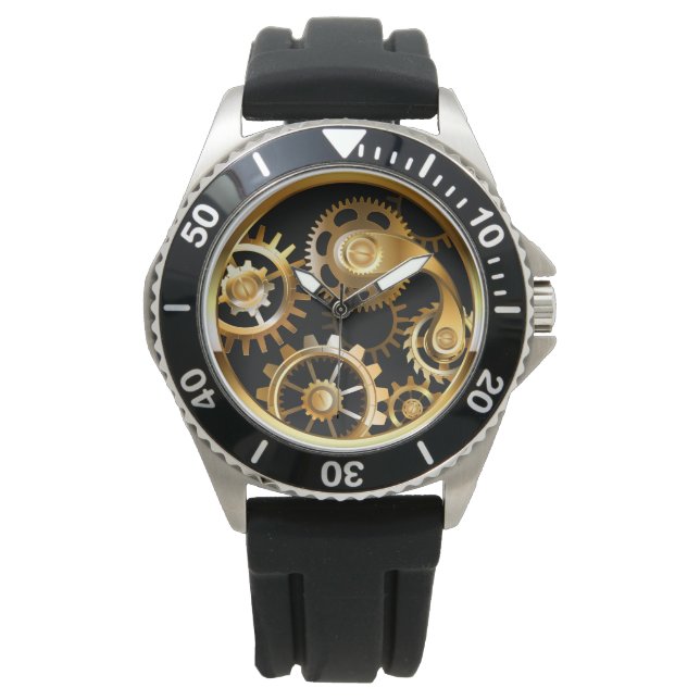 Pulsera Reloj de vapor con libélula mecánica (Anverso)