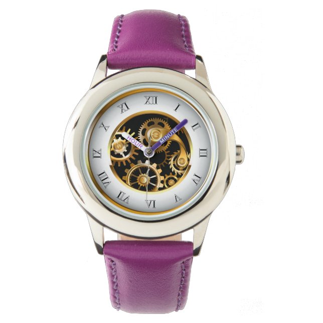 Pulsera Reloj de vapor con libélula mecánica (Anverso)