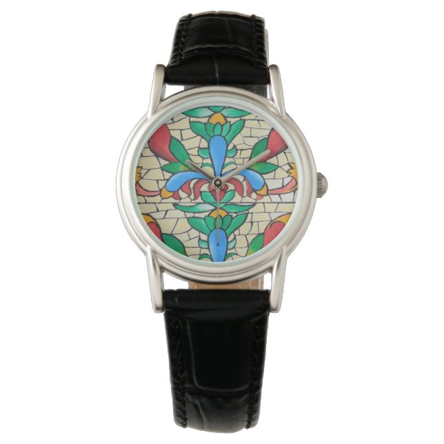 Pulsera Reloj de ventana de vidrio templado (Anverso)