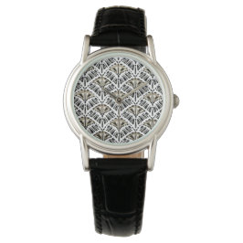 Pulsera Reloj de ventilador geométrico Art Deco