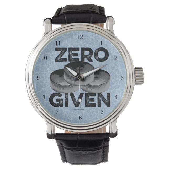 Pulsera Reloj de Zero Pucks Given (Hockey) (Anverso)