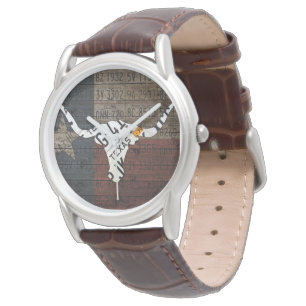 Pulsera Reloj del arte de la placa de la bandera del