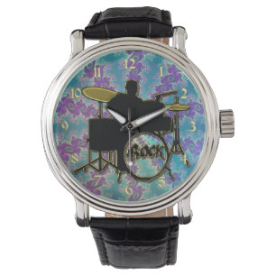 Pulsera Reloj del batería de la música y de la estrella